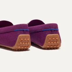 Rothy's The Double Bit Driver - Purple Sapphire -Rothy's Shoes Store 222 DoubleBitDriver PurpleSapphire HeelDetail 4145