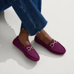 Rothy's The Double Bit Driver - Purple Sapphire -Rothy's Shoes Store 222 DoubleBitDriver PurpleSapphire OnFigure 0134