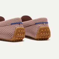 Rothy's The Double Bit Driver - Rose Micro Check -Rothy's Shoes Store 222 DoubleBitDriver RoseMicroCheck Heel 4590