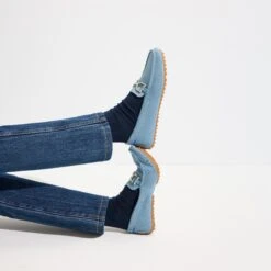 Rothy's The Double Bit Driver - Sky -Rothy's Shoes Store 222 DoubleBitDriver Sky On Figure 0091