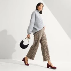 Rothy's The Mary Jane Heel - Wine Red -Rothy's Shoes Store 223 MaryJaneHeel WineRed On Figure v8228