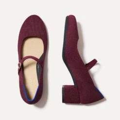 Rothy's The Mary Jane Heel - Wine Red