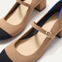 Rothy's The Mary Jane Heel - Wren Captoe -Rothy's Shoes Store 223 MaryJaneHeel WrenCaptoe Toedetail Macro 5165