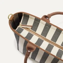 Rothy's The Lightweight Zip Tote - Cabana Stripe -Rothy's Shoes Store 224 LightweightZipTote CabanaStripe TopZipper 6678