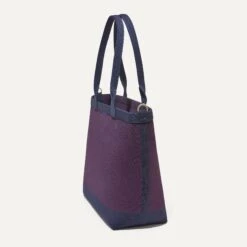 Rothy's The Lightweight Zip Tote - Dark Aubergine -Rothy's Shoes Store 224 LightweightZipTote DarkAubergine 45Degree 0771