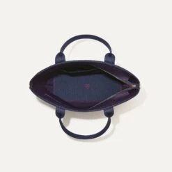 Rothy's The Lightweight Zip Tote - Dark Aubergine -Rothy's Shoes Store 224 LightweightZipTote DarkAubergine Overhead 0686