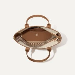 Rothy's The Lightweight Zip Tote - Vanilla Wafer -Rothy's Shoes Store 224 LightweightZipTote VanillaWafer Overhead 6687