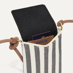 Rothy's The Phone Crossbody - Cabana Stripe -Rothy's Shoes Store 230 Phone Crossbody Cabana Stripe Detail 7787