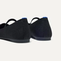 Rothy's The Max Square Mary Jane - Black -Rothy's Shoes Store 232 MaxSquareMaryJane Black HeelDetail 0429