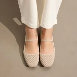 Rothy's The Max Square Mary Jane - Frappe Basketweave -Rothy's Shoes Store 232 MaxSquareMaryJane FrappeBasketweave On Figure 0815