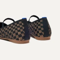 Rothy's The Max Square Mary Jane - Night Song 10 Rothy's The Max Square Mary Jane - Night Song -Rothy's Shoes Store 232 MaxSquareMaryJane NightSong HeelDetail 0273