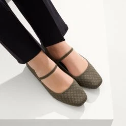 Rothy's The Max Square Mary Jane - Safari Basketweave -Rothy's Shoes Store 232 MaxSquareMaryJane SafariBasketweave On Figure 0194