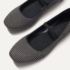 Rothy's The Max Square Mary Jane - Star Studded -Rothy's Shoes Store 232 MaxSquareMaryJane StarStudded Toedetail Macro 5208