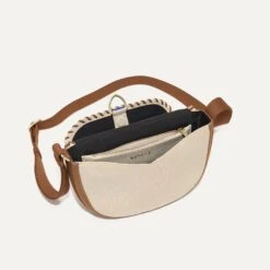 Rothy's The Saddle Bag - Flat White -Rothy's Shoes Store 232 SaddleBag FlatWhite TopOpen 2234