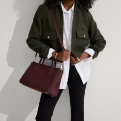 Rothy's The Classic Handbag - Grenache -Rothy's Shoes Store 235 ClassicHandbag Grenache On Figure 1531