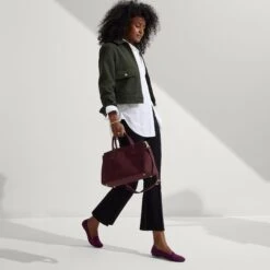 Rothy's The Classic Handbag - Grenache -Rothy's Shoes Store 235 ClassicHandbag Grenache On Figure 1601