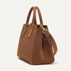Rothy's The Classic Handbag - Sierra Brown -Rothy's Shoes Store 235 ClassicHandbag SierraBrown 45 Degree 2435