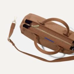 Rothy's The Classic Handbag - Sierra Brown -Rothy's Shoes Store 235 ClassicHandbag SierraBrown Macro 3784