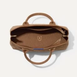 Rothy's The Classic Handbag - Sierra Brown -Rothy's Shoes Store 235 ClassicHandbag SierraBrown Overhead 78654