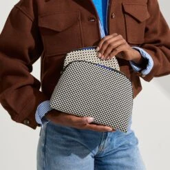 Rothy's The Vanity Set - Black And White Micro Check -Rothy's Shoes Store 237 VanitySet Black WhiteMicrocheck On Figure 1407