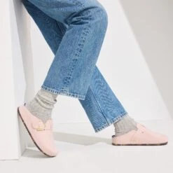 Rothy's The Buckle Clog - Ballerina Bouclé -Rothy's Shoes Store 249 BuckleClog BallerinaBoucle On Figure 1311