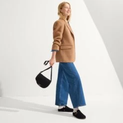 Rothy's The Saddle Bag - Black -Rothy's Shoes Store 249 BuckleClog BlackBoucle On Figure 1295