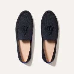 Rothy's The Ravello Tassel Loafer - Black -Rothy's Shoes Store 250 RavelloTasselLoafer Black PrimaryOverhead 3969