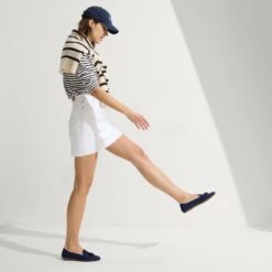 Rothy's The Almond Tassel Loafer - Deep Navy -Rothy's Shoes Store 251 AlmondTasselLoafer DeepNavy On Figure 1209