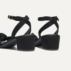 Rothy's The Knot Sandal - Black -Rothy's Shoes Store 256 KnotSandal Black Heel 4456