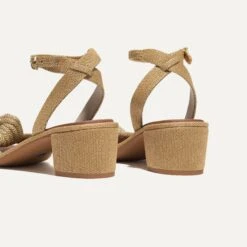 Rothy's The Knot Sandal - Golden Sun -Rothy's Shoes Store 256 KnotSandal GoldenSun Heel 5567