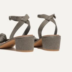 Rothy's The Knot Sandal - Silver Sand -Rothy's Shoes Store 256 KnotSandal SilverSand Heel 5567 ff51e431 3728 401a b131 895925f16335