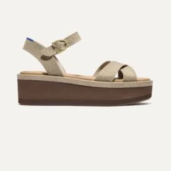 Rothy's The Criss–Cross Lightweight Wedge Sandal - Aurora -Rothy's Shoes Store 259 Criss CrossLightweightWedge Aurora Side 5555 a76c41d8 33a0 4c43 94d4 dfbf25ddda0a