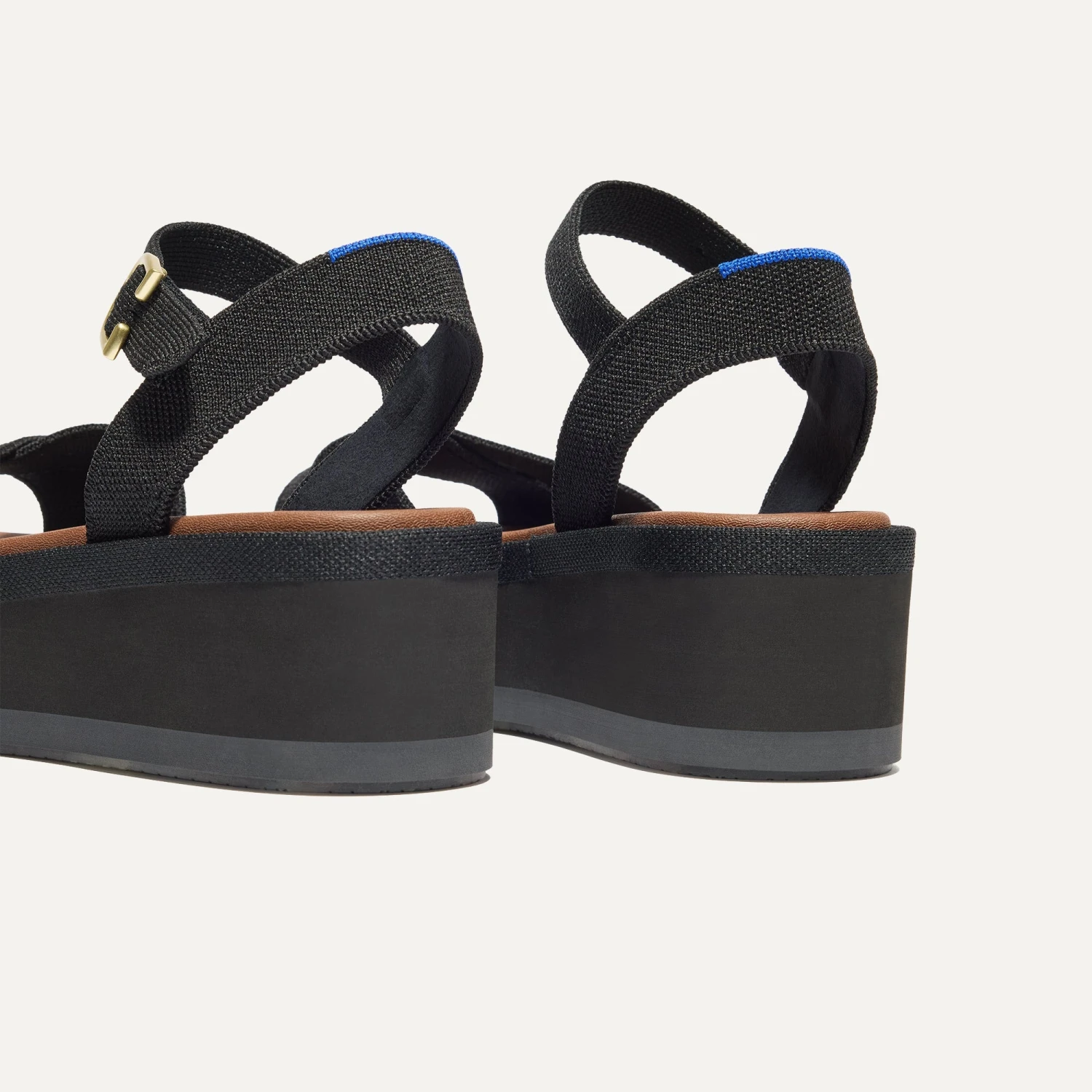 Rothy's The Criss–Cross Lightweight Wedge Sandal - Black 5 Rothy's The Criss–Cross Lightweight Wedge Sandal - Black - Image 5