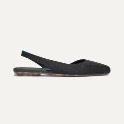 Rothy's The Almond Slingback - Black -Rothy's Shoes Store 268 AlmondSlingback Black Side 3378