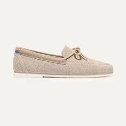 Rothy's The Boat Shoe - Shimmery Sand -Rothy's Shoes Store 269 BoatShoe ShimmerySand Side 3343
