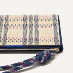 Rothy's The Wallet Wristlet - Spring Plaid -Rothy's Shoes Store 286 WalletWristlet SpringPlaid LayDown 3445