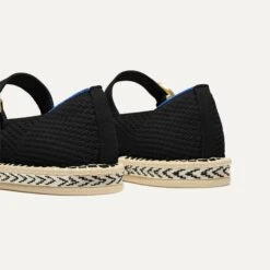 Rothy's The Espadrille Mary Jane - Black -Rothy's Shoes Store 290 EspadrilleMJ Black Heel 5441