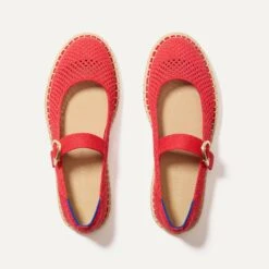 Rothy's The Espadrille Mary Jane - Red Hot