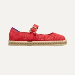Rothy's The Espadrille Mary Jane - Red Hot -Rothy's Shoes Store 290 EspadrilleMJ RedHot Side 1209