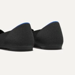 Rothy's The Petal Point II - Black -Rothy's Shoes Store 291 PetalPoint Black Heel 9880