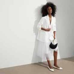 Rothy's The Petal Point II - White -Rothy's Shoes Store 291 PetalPoint White On Figure 0425