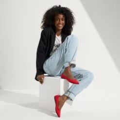 Rothy's The Point - Bright Red -Rothy's Shoes Store Women sAllSubpage Amazon On Figure 1646